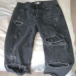 Black washed jeans